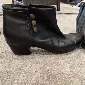 Clark's black booties